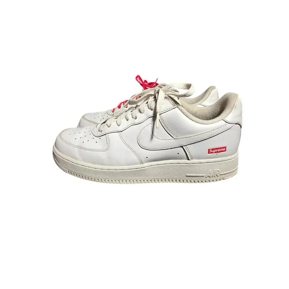 Size 10.5 - Nike Air Force 1 x Supreme Low Box‎ Logo White SB11